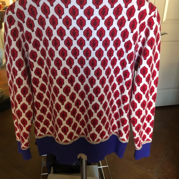 Sheer blouse with navy velvet embroidery - Picture 10 of 11